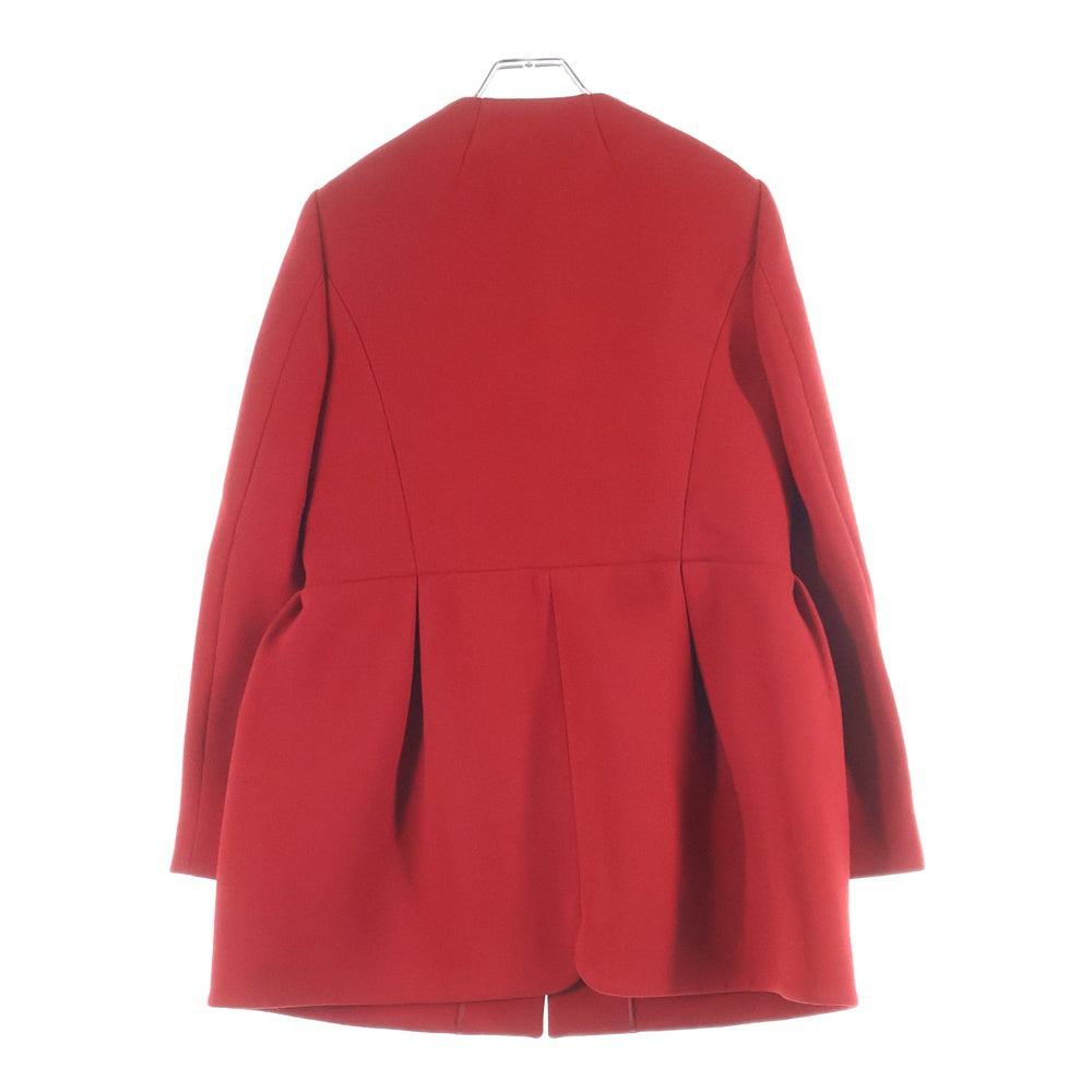 miumiu(ミュウミュウ) 12AW リボンデザイン ウール ノーカラー ジャケット ショートコート レッド レディース MS765