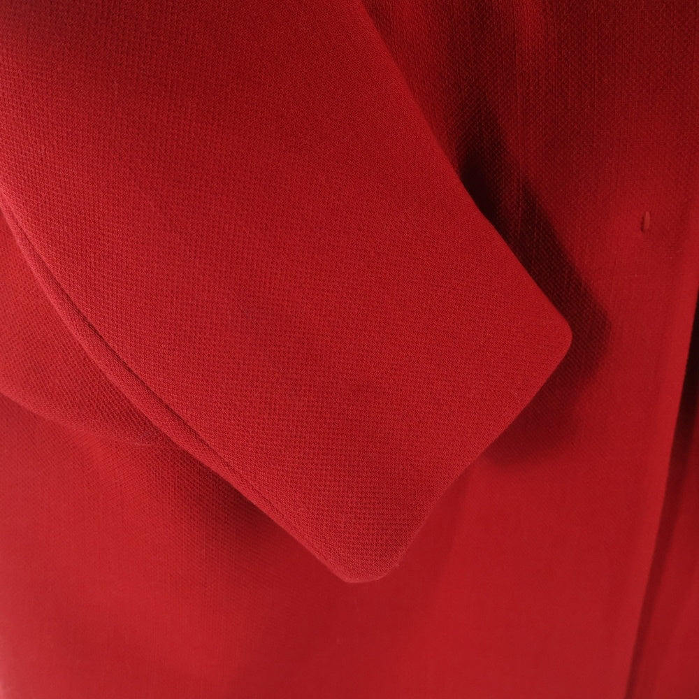 miumiu(ミュウミュウ) 12AW リボンデザイン ウール ノーカラー ジャケット ショートコート レッド レディース MS765