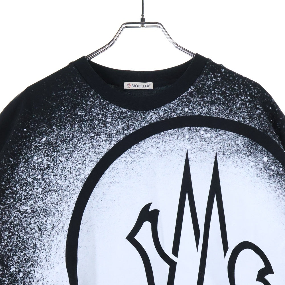 MONCLER(モンクレール) グラフィックロゴプリント クルーネック 半袖Tシャツ カットソー ブラック G10938C7B310 829FB