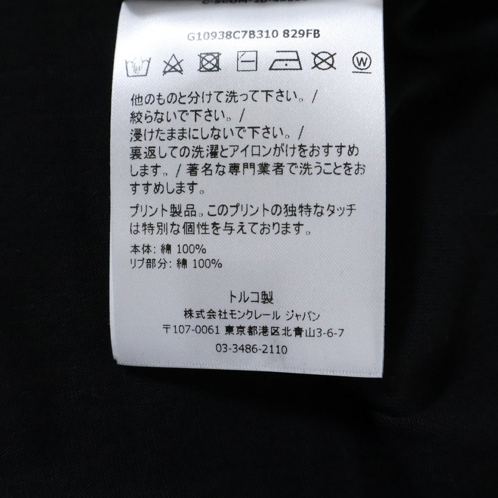 MONCLER(モンクレール) グラフィックロゴプリント クルーネック 半袖Tシャツ カットソー ブラック G10938C7B310 829FB