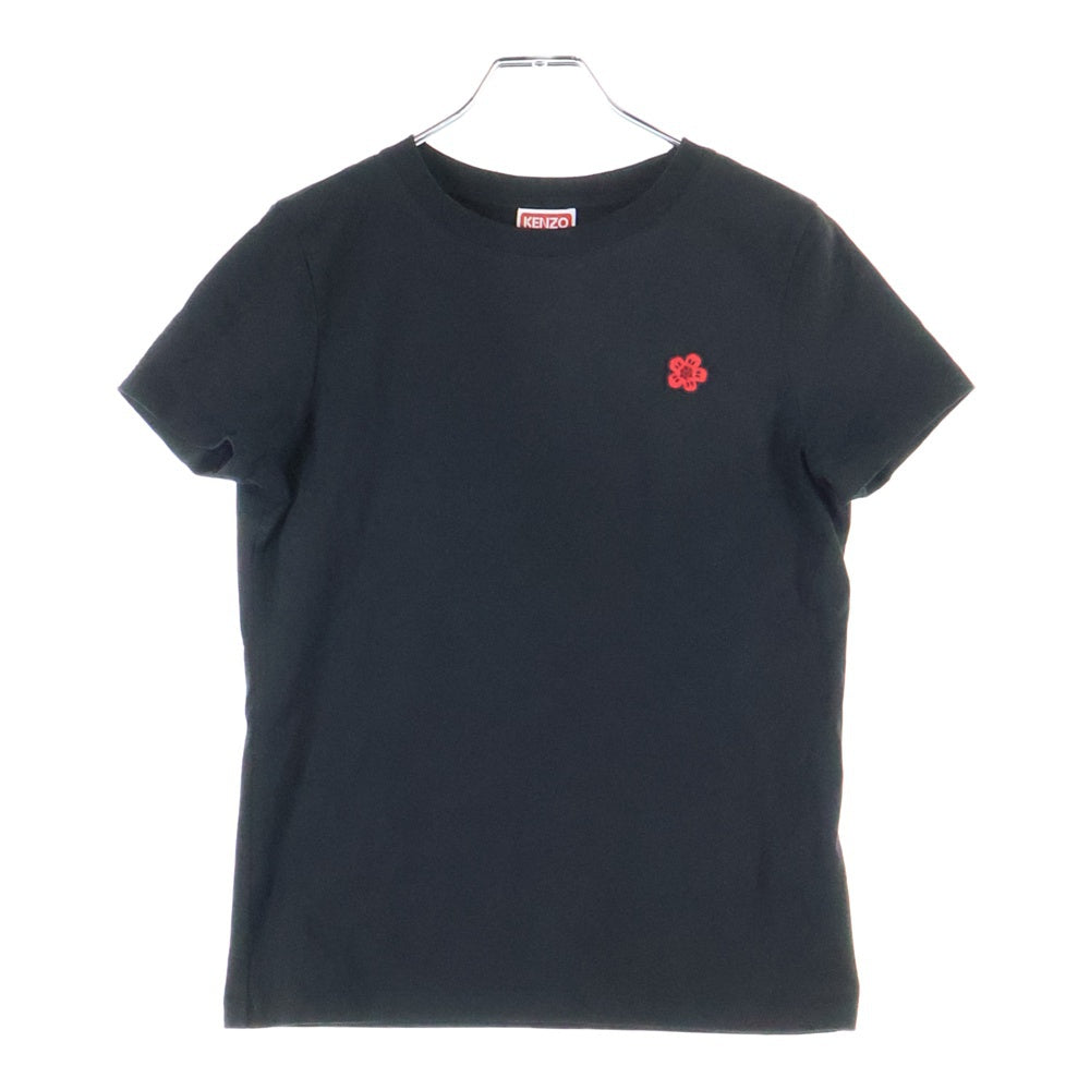 KENZO(ケンゾー) Boke Flower エンブロイダリー 刺繍 クルーネック 半袖Tシャツ カットソー ブラック FE62TS1414SO