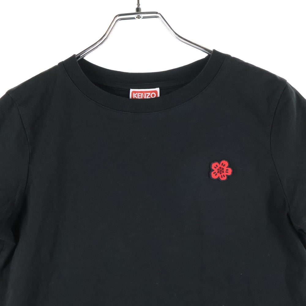 KENZO(ケンゾー) Boke Flower エンブロイダリー 刺繍 クルーネック 半袖Tシャツ カットソー ブラック FE62TS1414SO