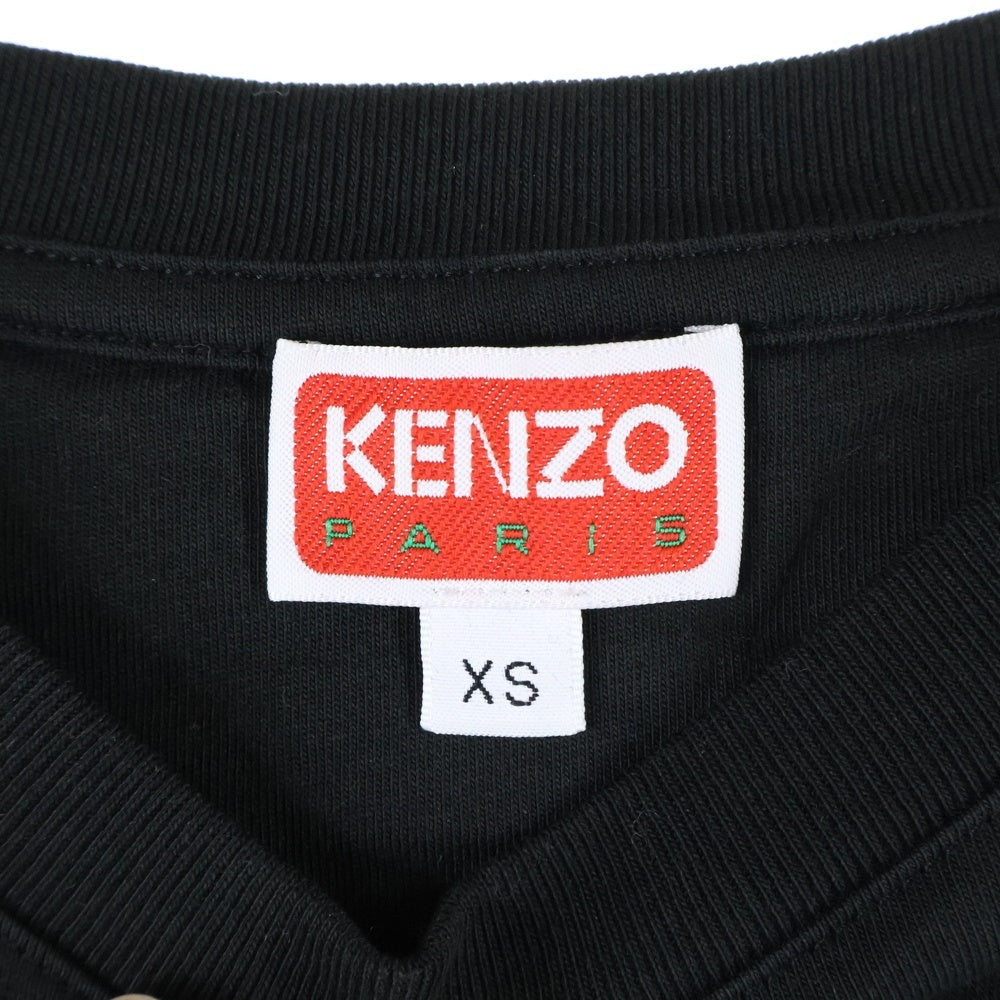 KENZO(ケンゾー) Boke Flower エンブロイダリー 刺繍 クルーネック 半袖Tシャツ カットソー ブラック FE62TS1414SO