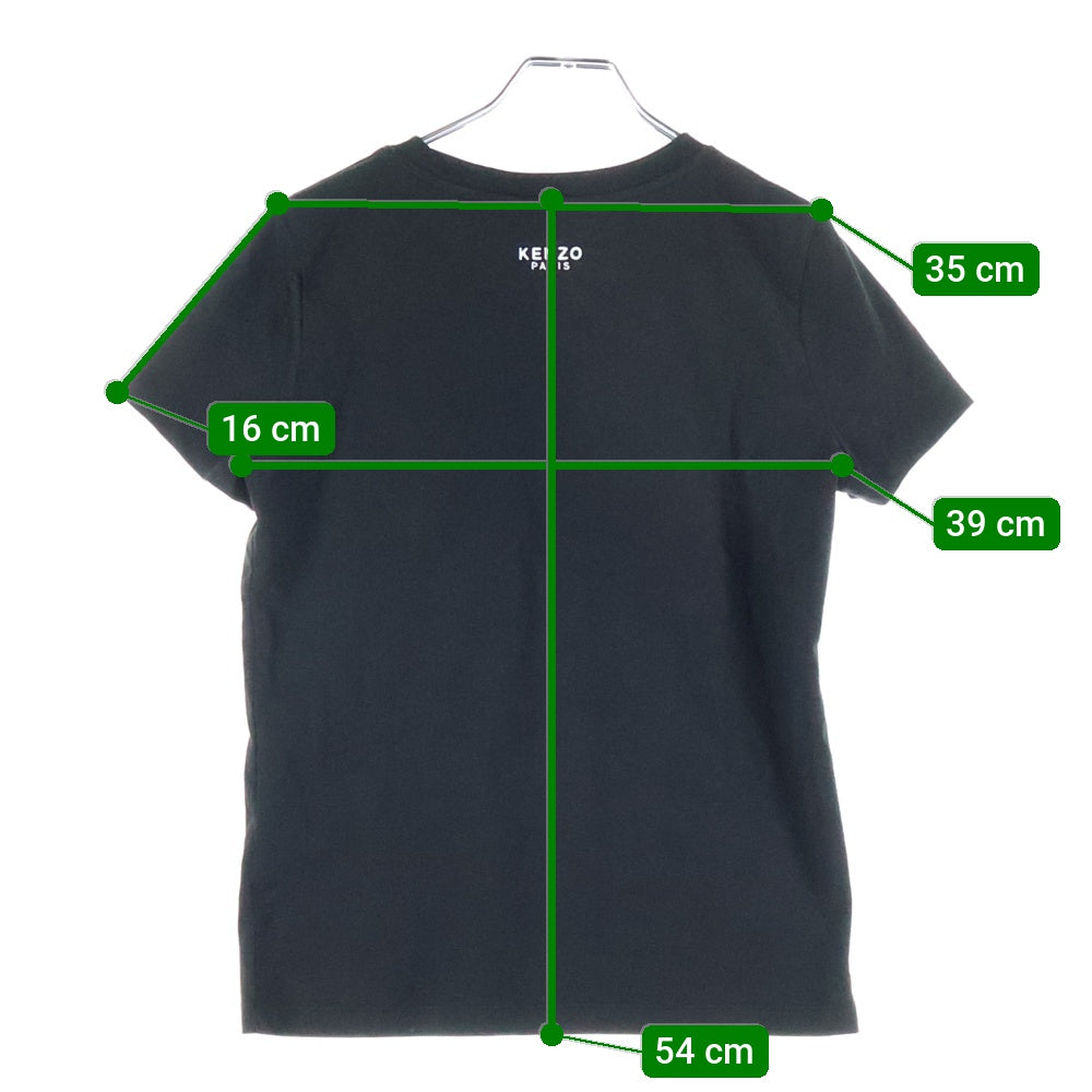 KENZO(ケンゾー) Boke Flower エンブロイダリー 刺繍 クルーネック 半袖Tシャツ カットソー ブラック FE62TS1414SO