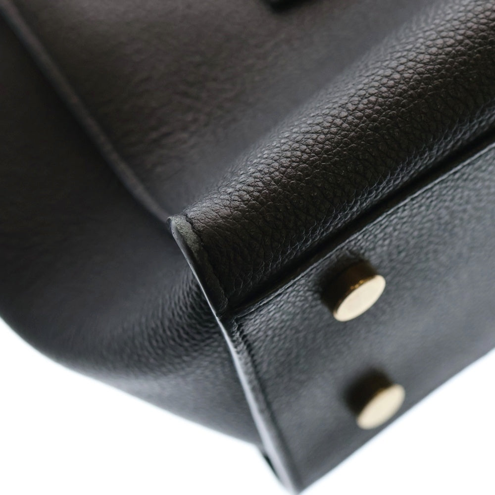 SAINT LAURENT PARIS(サンローランパリ) ダウンタウン ベイビー トートバッグ ハンドバッグ ブラック レザー ゴールド金具 635346 レディース