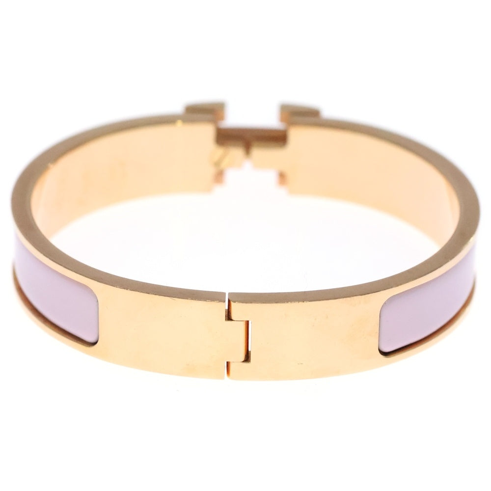 HERMES(エルメス) クリッククラック Hロゴ バングル ブレスレット ピンク/ゴールド レディース