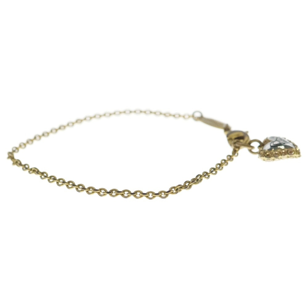 Vivienne Westwood(ヴィヴィアンウエストウッド) オーブ ハートモチーフ ブレスレット シルバー×ゴールド GP レディース