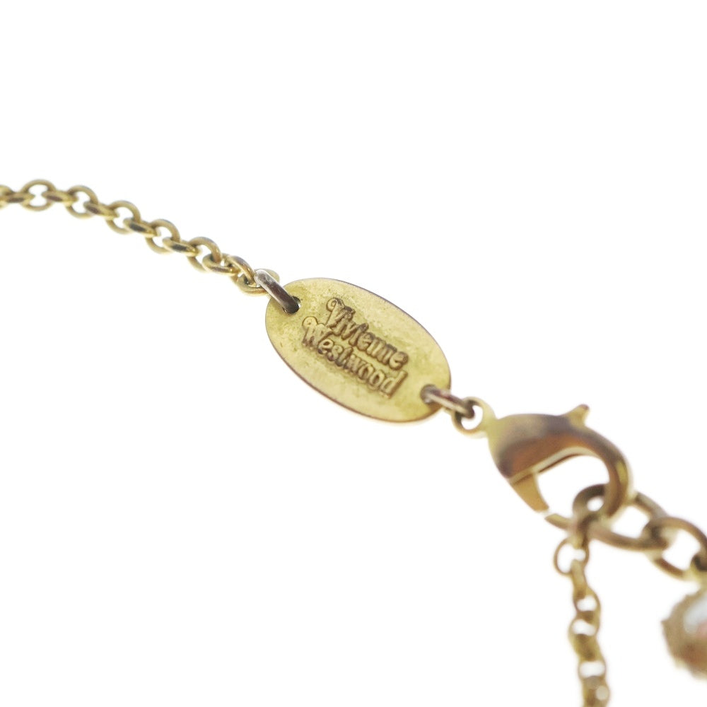 Vivienne Westwood(ヴィヴィアンウエストウッド) オーブ ハートモチーフ ブレスレット シルバー×ゴールド GP レディース