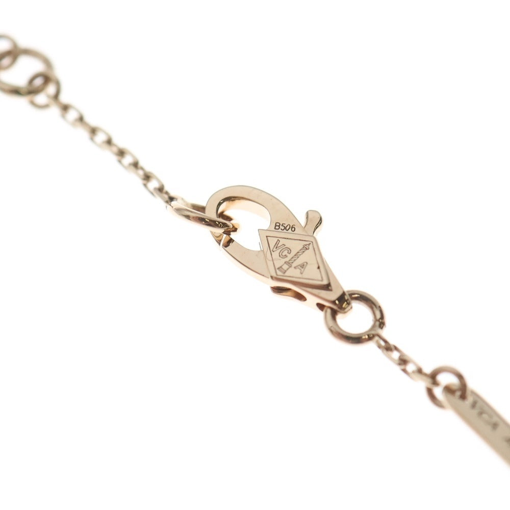 Van Cleef & Arpels(ヴァンクリーフアンドアーペル) スウィート アルハンブラ カーネリアン チェーンブレスレット K18PG ピンクゴールド/レッド VCARN59K00 レディース