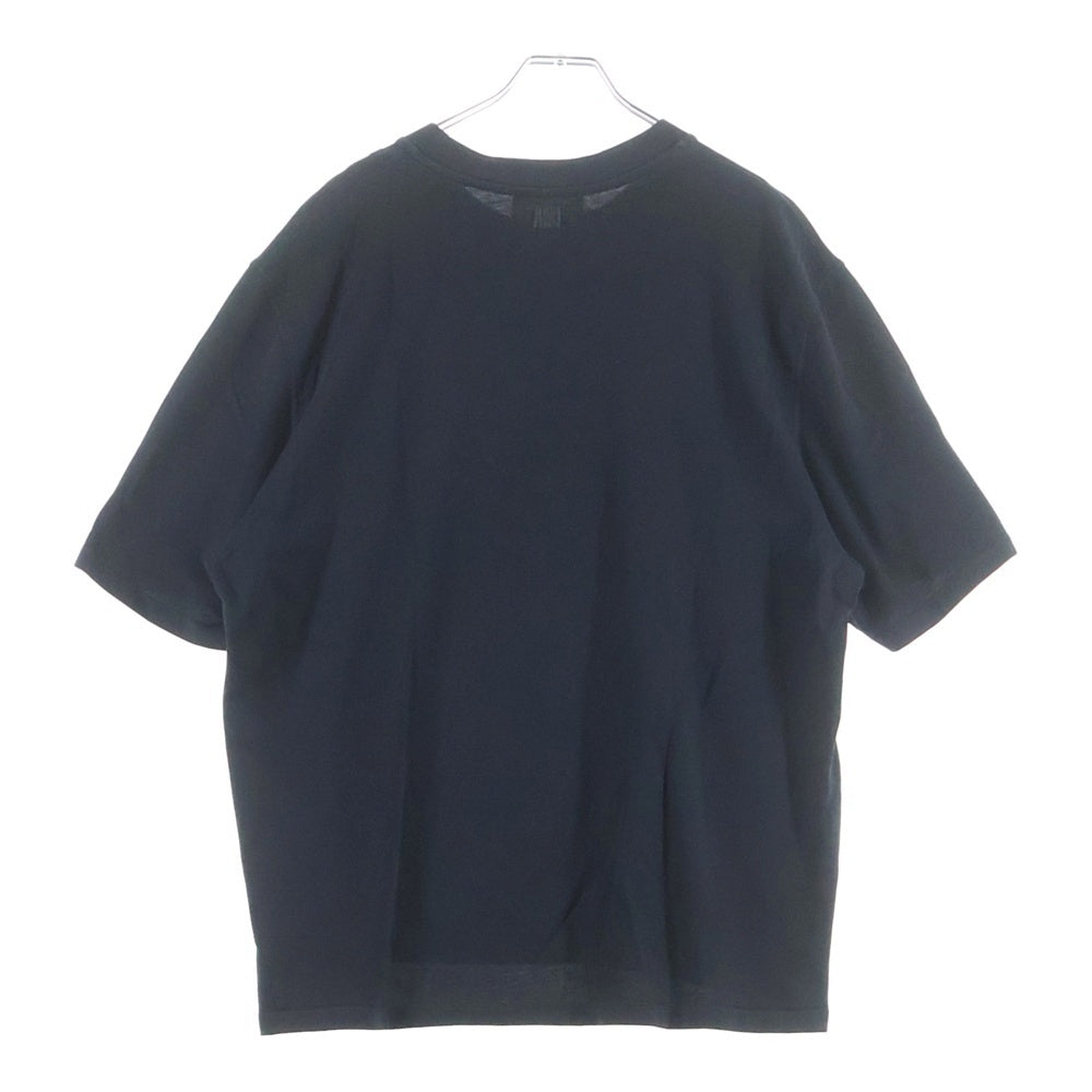 AMI Alexandre Mattiussi(アミアレクサンドルマテュッシ) ハートロゴ刺繍 半袖Tシャツ カットソー ブラック UTS004