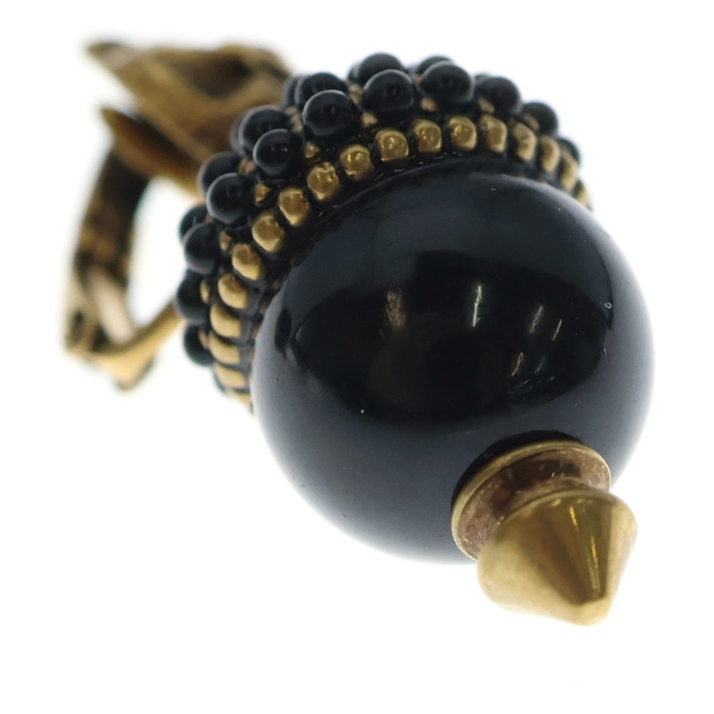 GUCCI(グッチ) パンサー どんぐり イヤリング ブラック×ゴールド GP アクセサリー