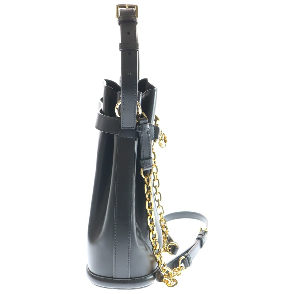 Christian Dior(クリスチャンディオール) C'est DIOR セディオール CDエンボスロゴ レザー 2WAY 巾着 ハンド ショルダーバッグ ゴールド金具 ブラック M2271UBHA レディース