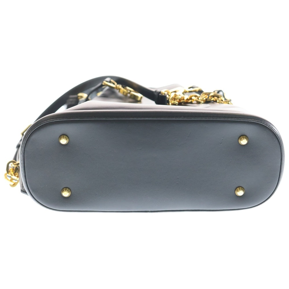 Christian Dior(クリスチャンディオール) C'est DIOR セディオール CDエンボスロゴ レザー 2WAY 巾着 ハンド ショルダーバッグ ゴールド金具 ブラック M2271UBHA レディース