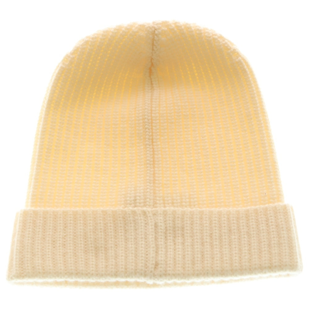 CELINE(セリーヌ) カシミヤ ロゴ刺繍ニット帽 アイボリー 2AG832070 レディース