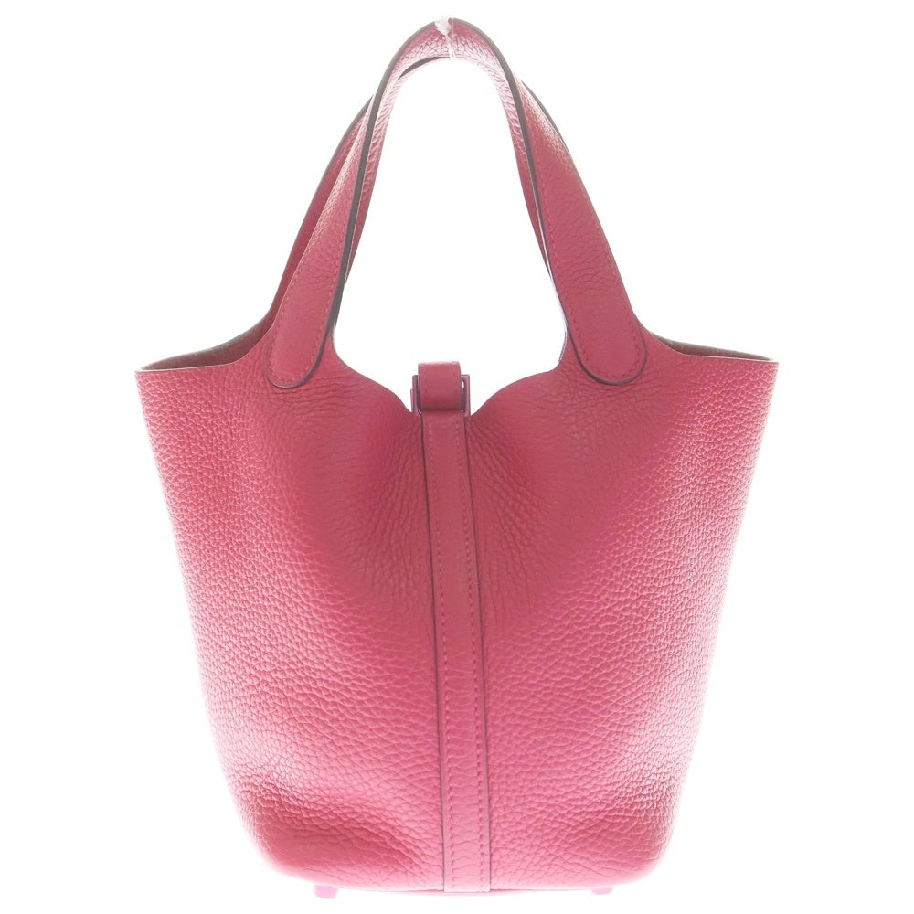 HERMES(エルメス) ピコタンロックPM モノクローム ローズメキシコ トリヨンクレマンス ピンク金具 ハンドバッグ U刻印 レディース