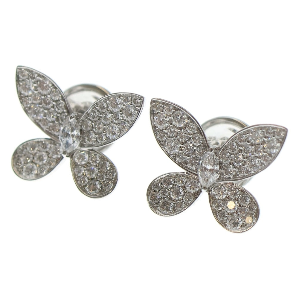 GRAFF(グラフ) パヴェ バタフライ ダイヤモンド スモール スタッド ピアス Au750WG ホワイトゴールド ジュエリー レディース