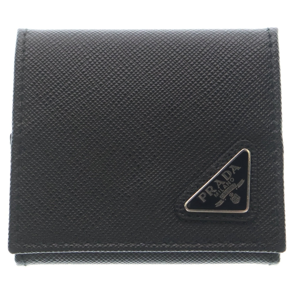 PRADA(プラダ) サフィアーノ トライアングルレザー コインケース ブラック レザー 2MM935 レディース