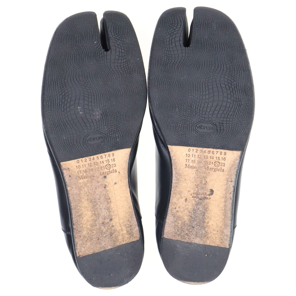MM6 Maison Margiela(エムエムシックスメゾンマルジェラ) タビ バブーシュ レザー スリッポン ローカットシューズ ブラック