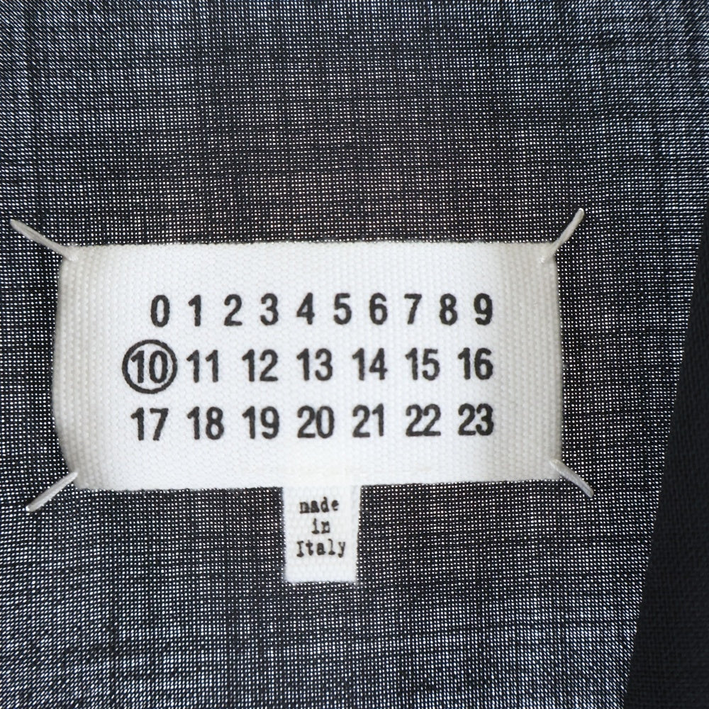 MM6 Maison Margiela(エムエムシックスメゾンマルジェラ) ウール ノーカラー テーラードジャケット ブラック