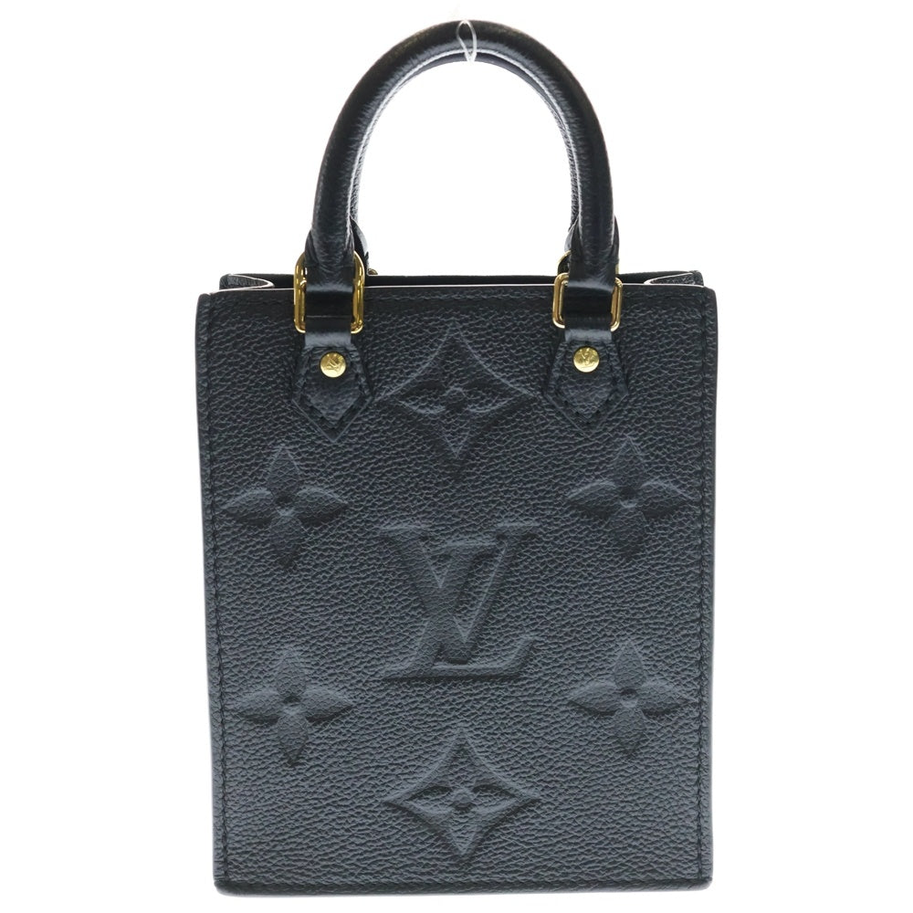 LOUIS VUITTON(ルイヴィトン) モノグラム アンプラント プティット サックプラ 2WAYバッグ ショルダーバッグ ミニハンドバッグ ブラック ノワール レザー M81417 ゴールド金具 レディース