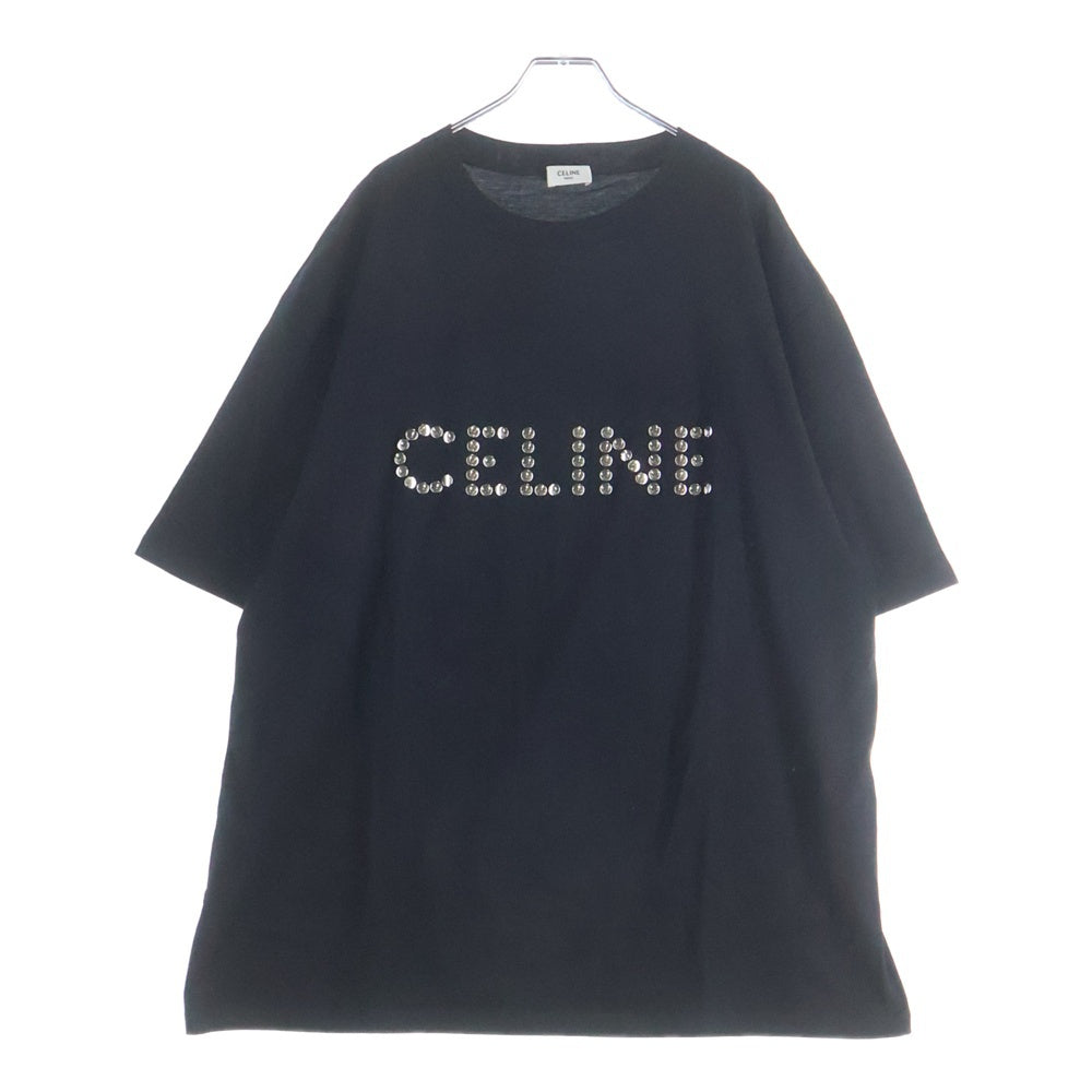 CELINE(セリーヌ) スタッズエンブロイダリー オーバーサイズTシャツ カットソー 半袖 ブラック 2X94B671Q