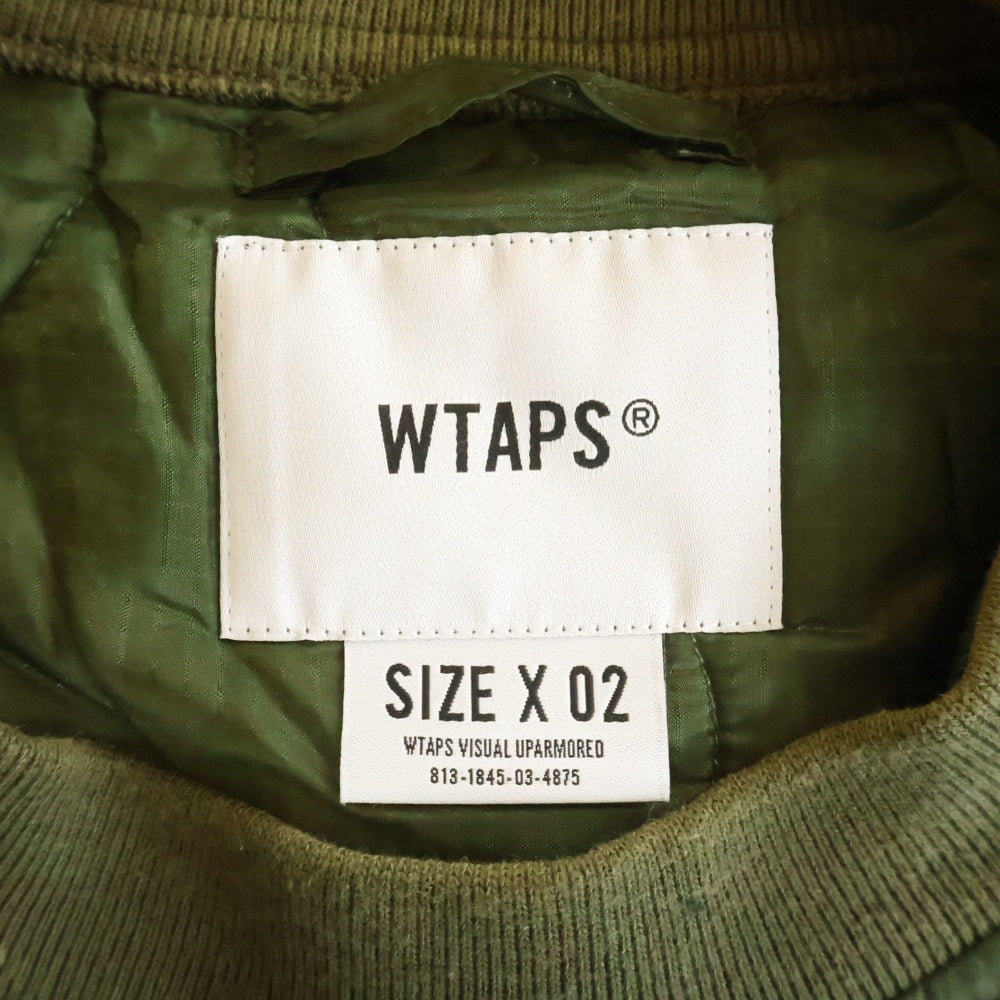 WTAPS(ダブルタップス) 19AW WLS JACKET RIPSTOPキルティングナイロントップス カーキ 192TQDT-JKM04