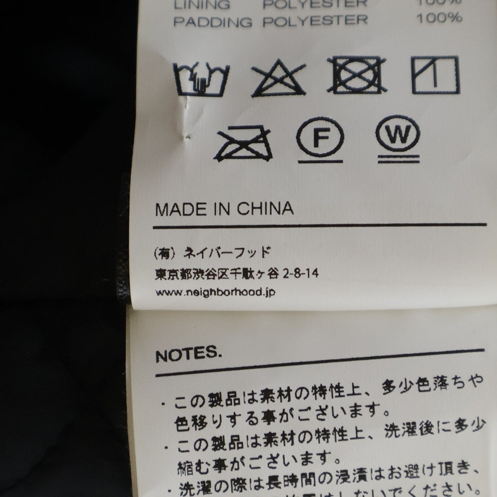 NEIGHBORHOOD(ネイバーフッド) 21AW CAVE/E-JKT ケーブ ハーフジップ プルオーバー パーカー ブラック 212TSNH-JKM07