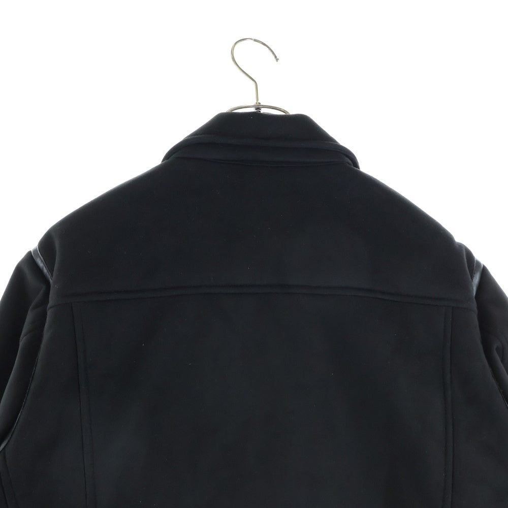 NEIGHBORHOOD(ネイバーフッド) 19AW RIDERS FM E-JKT マルチポケット ベルト付き ロゴデザインジップアップ ムートンライダースジャケット ブラック 192PPNH-JKM06