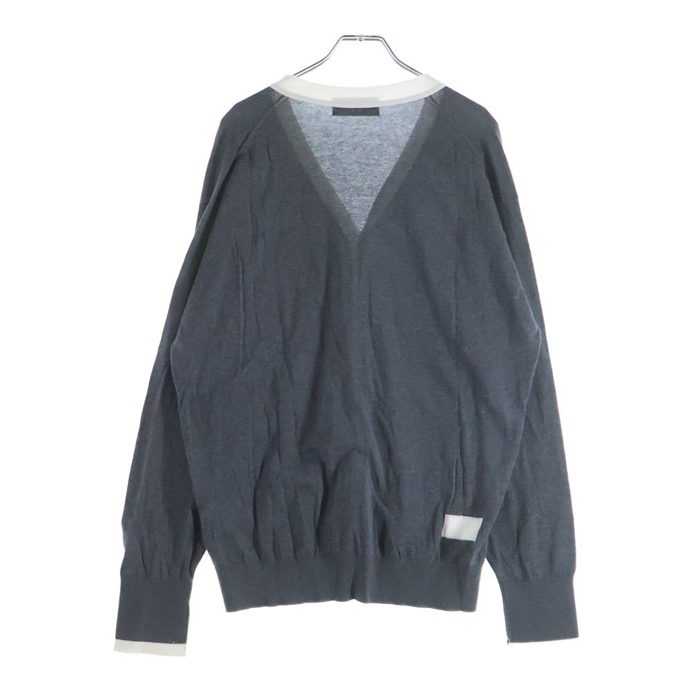 JOHN SMEDLEY(ジョンスメドレー) コットントリムカーディガン グレー