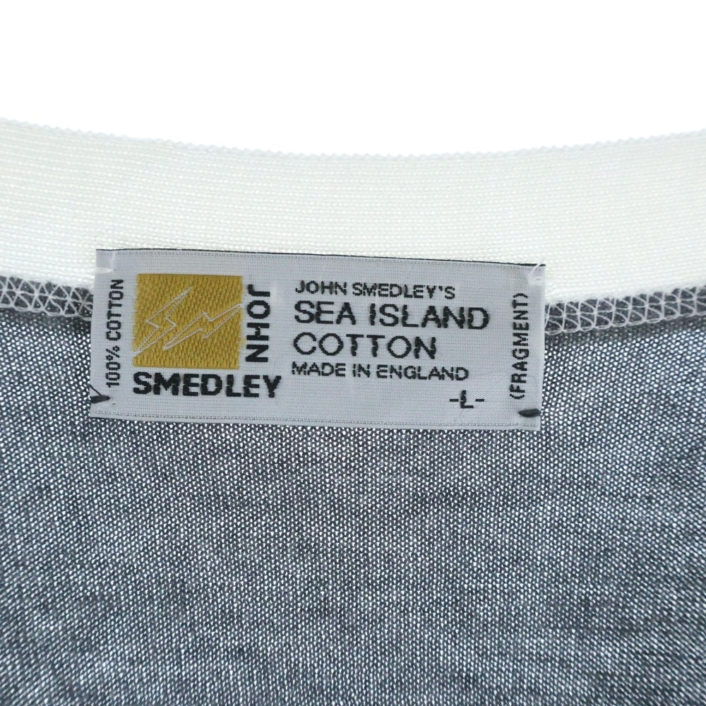 JOHN SMEDLEY(ジョンスメドレー) コットントリムカーディガン グレー