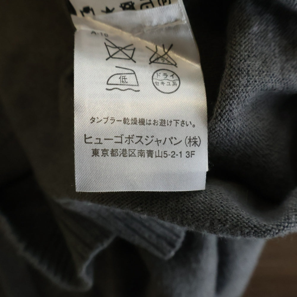 HUGO BOSS(ヒューゴボス) ウールVネックニットセーター グレー