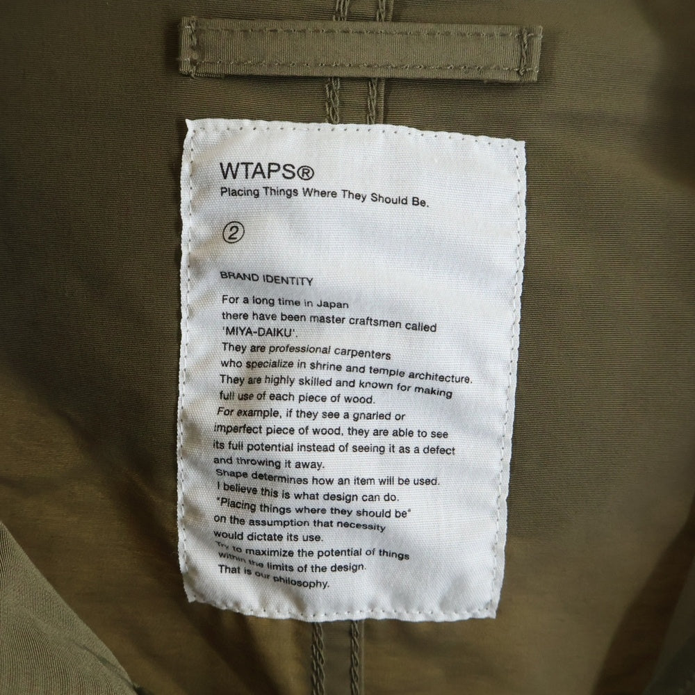 WTAPS(ダブルタップス) モッズコート カーキ 171GWDT-JKM03