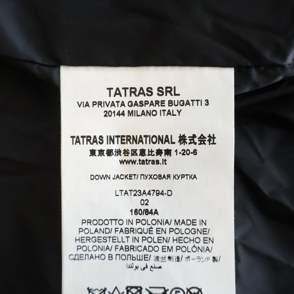 TATRAS(タトラス) SARMA サルマ ラクーンファー ダウンコート ブラック ナイロン×ダウン×フェザー #2 LTAT23A4794-D レディース