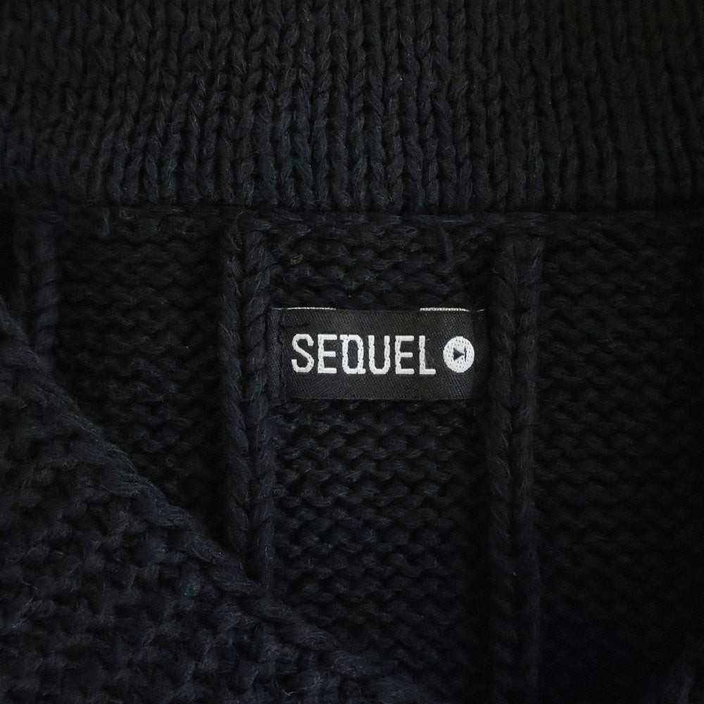 SEQUEL(シークエル) 22SS Vネック チルデンニットベスト ブラック