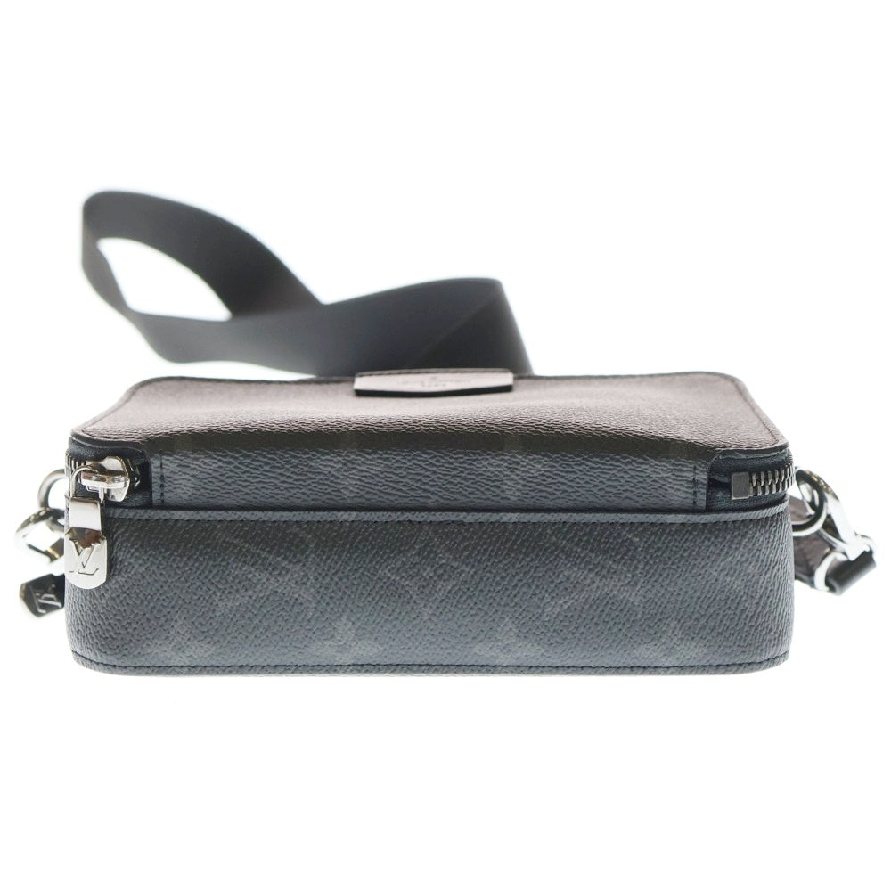 LOUIS VUITTON(ルイヴィトン) モノグラムエクリプス アルファ・ウエアラブルウォレット ショルダーバッグ ブラック PVCレザー M81260 シルバー金具