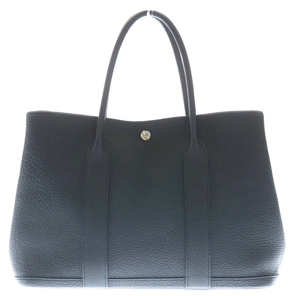 HERMES(エルメス) ガーデンパーティPM ブラック ネゴンダ ハンドバッグ トートバッグ シルバー金具 Y刻印 レディース