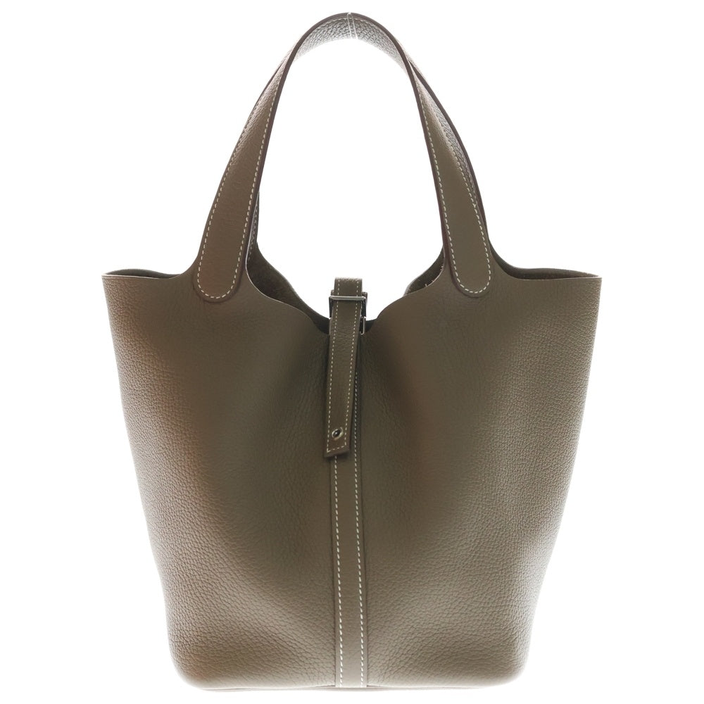 HERMES(エルメス) ピコタンロックMM エトゥープ トリヨンクレマンス シルバー金具 Z刻印 ハンドバッグ レディース