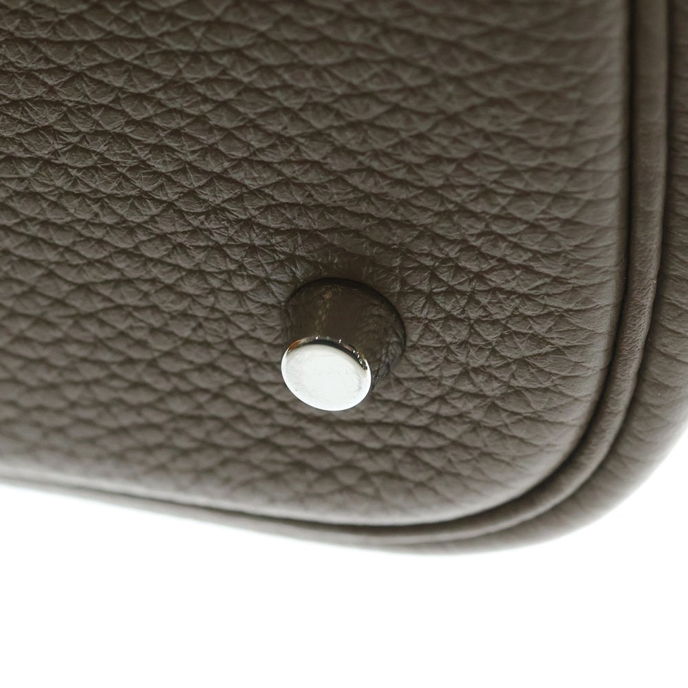 HERMES(エルメス) ピコタンロックMM エトゥープ トリヨンクレマンス シルバー金具 Z刻印 ハンドバッグ レディース