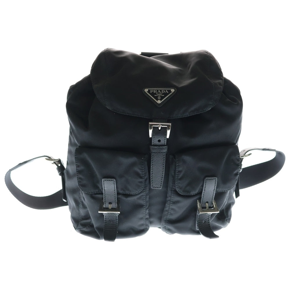 プラダ リュック PRADA 黒 三角ロゴ ナイロン イタリア V140 ブラック