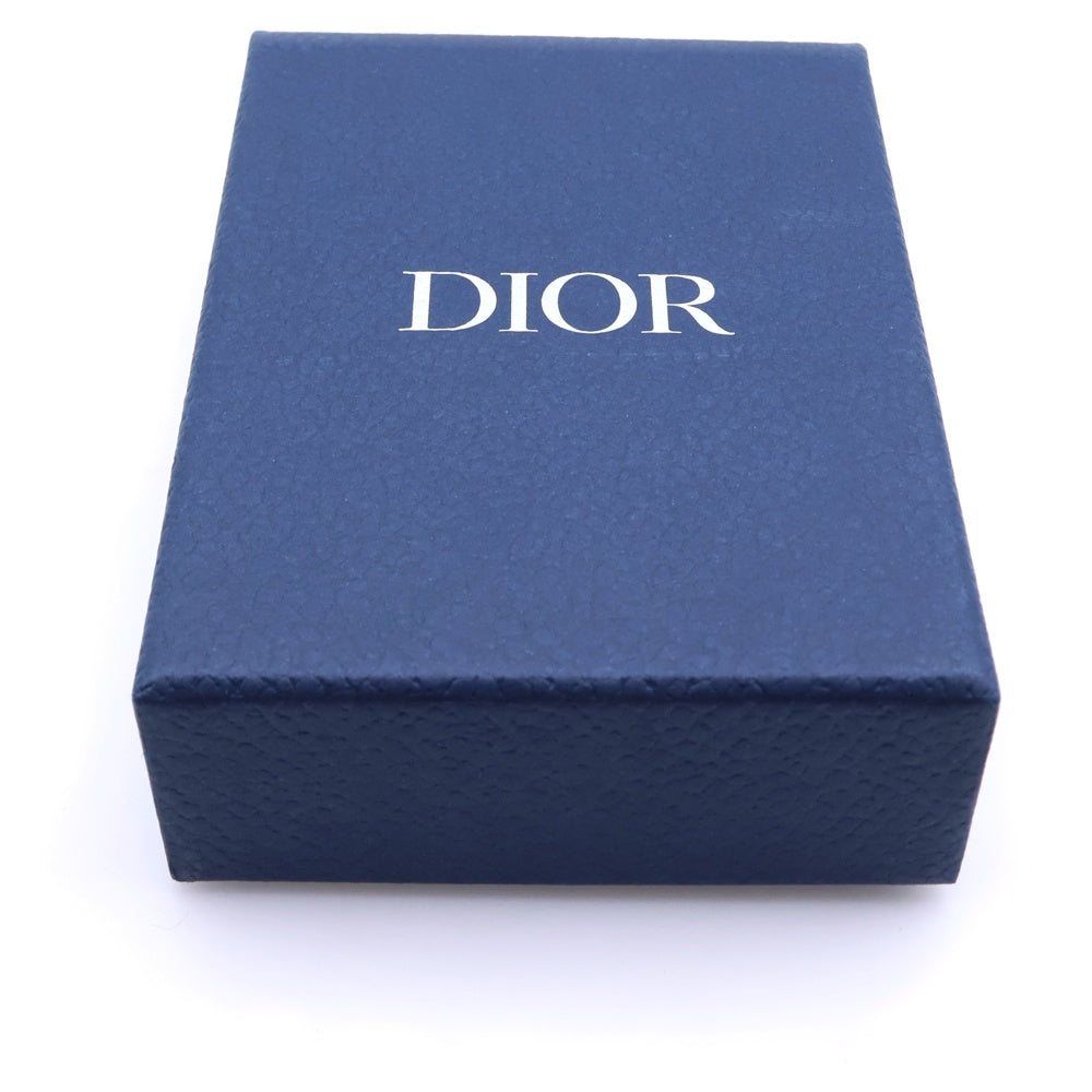 Christian Dior(クリスチャンディオール) オブリーク パスケース カードケース ショルダー 首掛け ブラック レザー×キャンバス シルバー金具 レディース