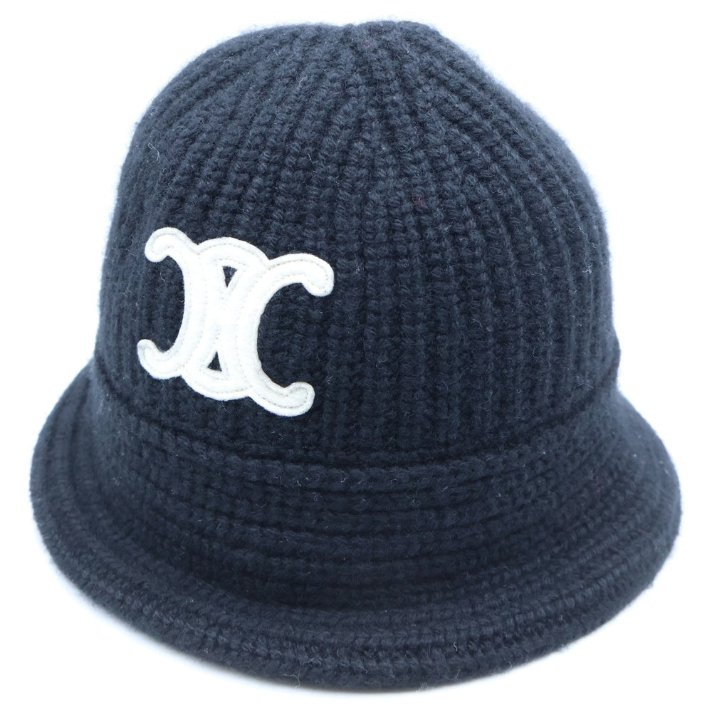 CELINE(セリーヌ) トリオンフクロシェ カシミヤニット バケットハット ブラック 2A80T384D レディース