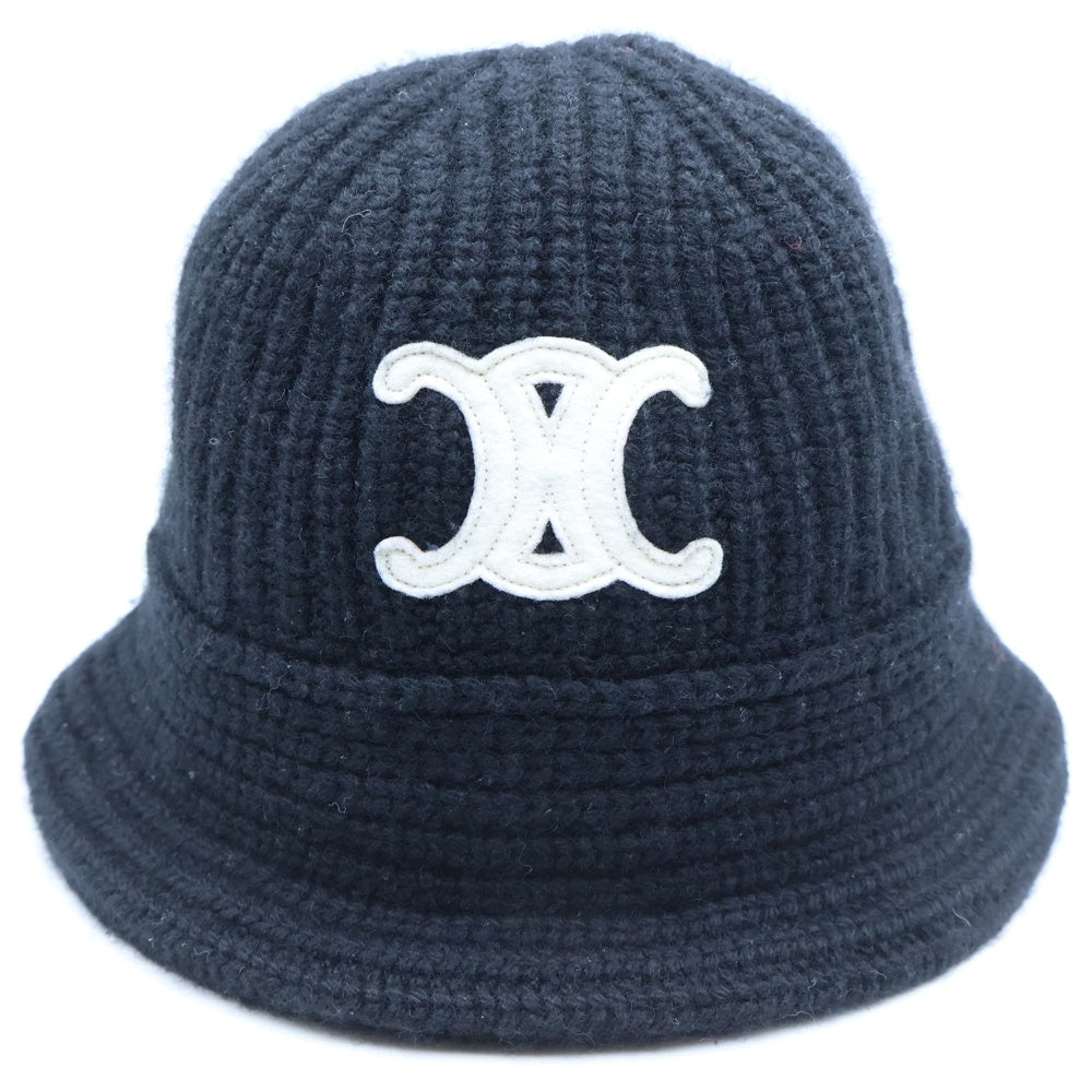 CELINE(セリーヌ) トリオンフクロシェ カシミヤニット バケットハット ブラック 2A80T384D レディース