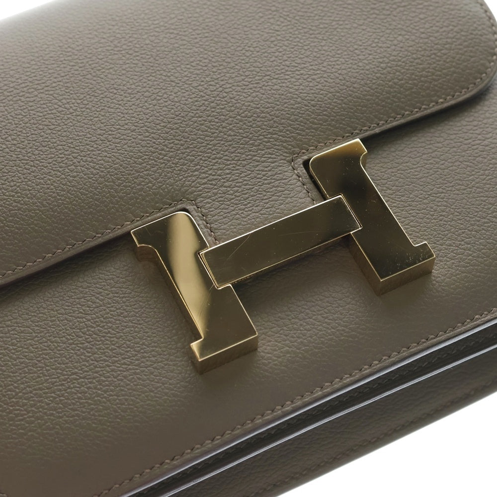 HERMES(エルメス) コンスタンス ミニ ヴェルソ グリメイヤー グリペール グレー ゴールド金具 B刻印 レディース