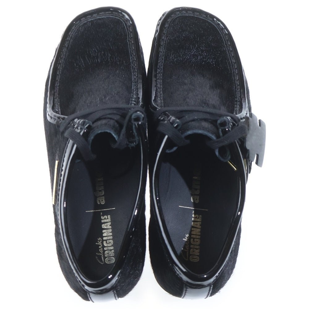 Clarks(クラークス) ×ATMOS ×THE BLACK EYE PATCH Wallabee BlackHair ワラビー ハラコ ローファー ブラック