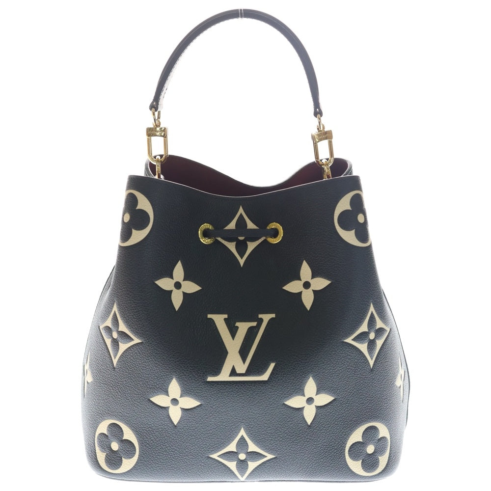 LOUIS VUITTON(ルイヴィトン) モノグラム アンプラント ネオノエ MM 2WAYバッグ ショルダーバッグ ハンドバッグ ブラック×ベージュ レザー M45497 ゴールド金具 レディース
