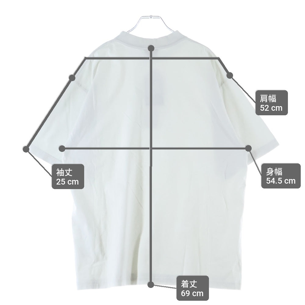 BALENCIAGA(バレンシアガ) Flight Seal Logo Tee フロントロゴデザイン クルーネック半袖Tシャツ ライトブルー 764235 TSVK3