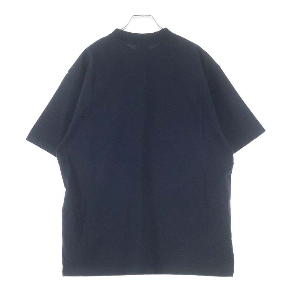 BALENCIAGA(バレンシアガ) Flight Seal Logo Tee フロントロゴデザイン クルーネック半袖Tシャツ ブラック 764235 TSVK3