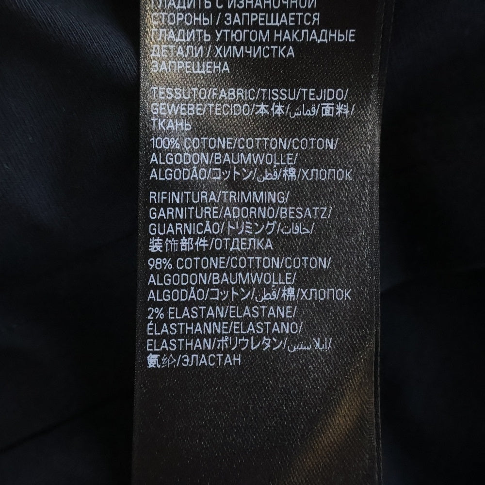 BALENCIAGA(バレンシアガ) Flight Seal Logo Tee フロントロゴデザイン クルーネック半袖Tシャツ ブラック 764235 TSVK3