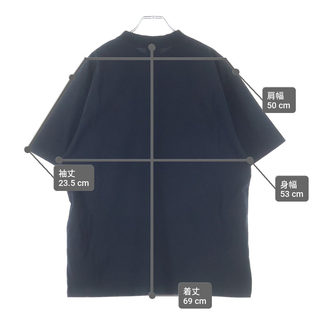 BALENCIAGA(バレンシアガ) Flight Seal Logo Tee フロントロゴデザイン クルーネック半袖Tシャツ ブラック 764235 TSVK3