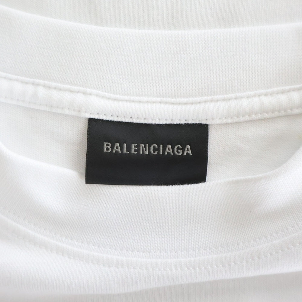 BALENCIAGA(バレンシアガ) 22SS Political Campaign Large Fit Tee ポリティカルキャンペーンロゴクルーネック半袖Tシャツ ホワイト 641675 TKVJ1